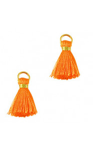 Mini Quaste 2cm - Gold-fiery orange